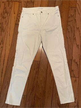 LOFT "The Skinny" White Denim Jeans | Size 6 / 28